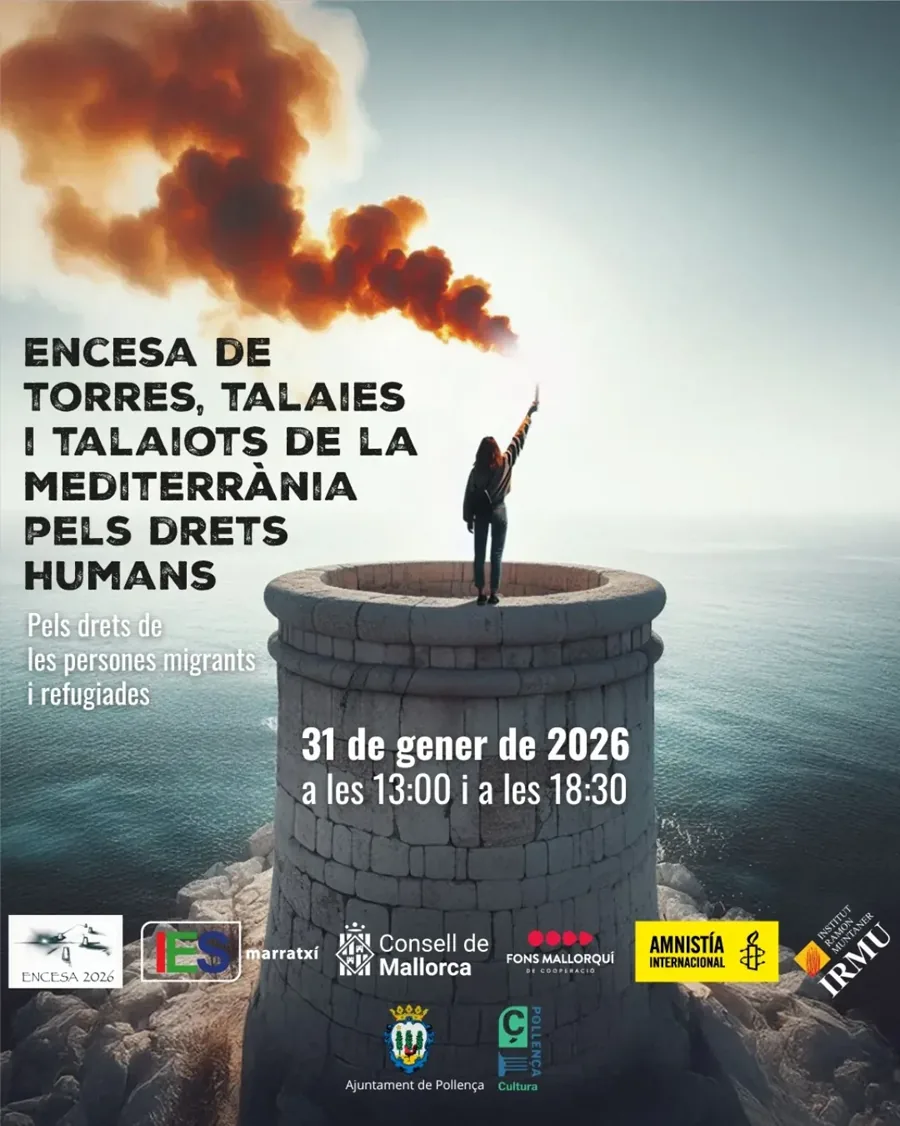 Cartell de l'Encesa de torres, talaies i talaiots de la Mediterrània pels drets humans, 31 de gener de 2026